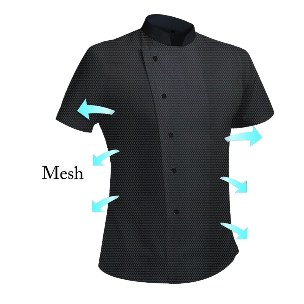 Commercial Kitchen Services - เสื้อแจ็กเก็ตทำงานสำหรับทำอาหารโรงแรมใช้ได้ทั้งชายและหญิงเครื่องแบบเชฟแบบสั้นเครื่องแบบทำงานสำหรับทำอาหาร