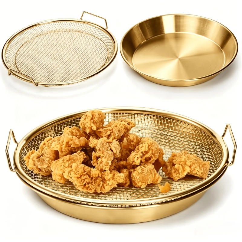 Commercial Kitchen Oil Filter - ตะแกรงกรองน้ำมันสำหรับหม้อทอดไฟฟ้าแบบหนัก ทนทาน พร้อมถาดรอง ตะแกรงกรองน้ำมัน แผ่นรองหม้อทอดไร้น้ำมัน อุปกรณ์เสริมสำหรับครัว