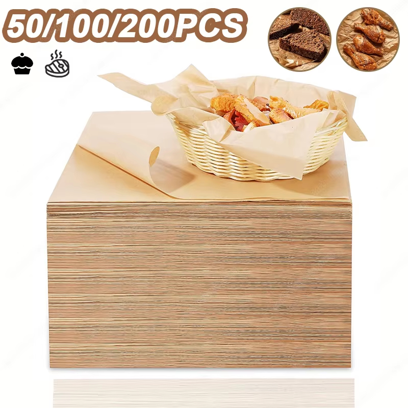 Commercial Kitchen Equipment List - 50/100/200PCS กระดาษรองอบ Parchment แผ่นอบเตาอบ Air Fryer
