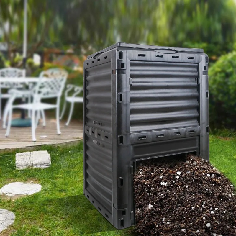 Commercial Kitchen Bin - ถังหมักปุ๋ยในสวน กล่องหมักปุ๋ยกลางแจ้งสำหรับเศษอาหารในครัวและใบไม้ ถังหมักปุ๋ยอินทรีย์ เป็นมิตรกับสิ่งแวดล้อม