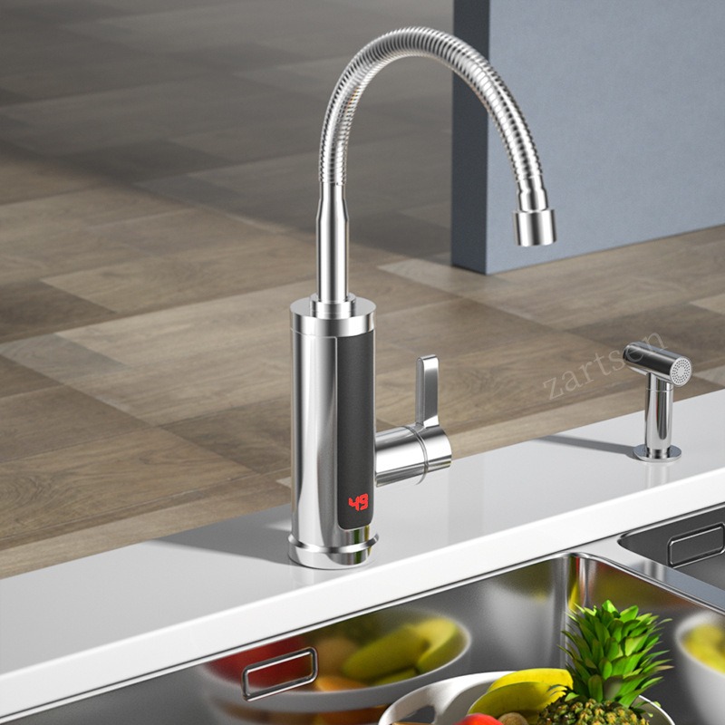 Commercial Kitchen Tap - ก๊อกน้ำห้องครัว ก๊อกน้ำไฟฟ้า ก๊อกน้ำห้องครัว เครื่องทำน้ำอุ่นทันที 3KW ห้องน้ำห้องครัวหมุนได้