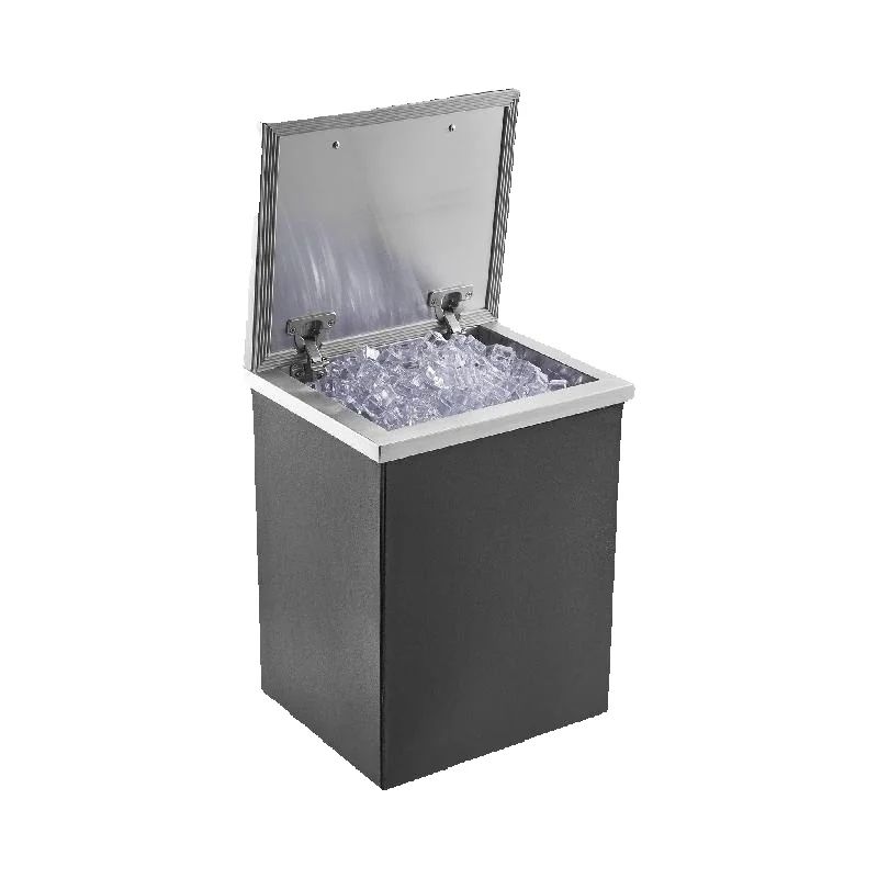 Commercial Kitchen And Bar - SucceBuy Drop in Ice Chest เครื่องทําน้ําแข็งสแตนเลสถังน้ําแข็งเชิงพาณิชย์พร้อมฝาปิดบานพับบาร์น้ําแข็งในครัวกลางแจ้ง