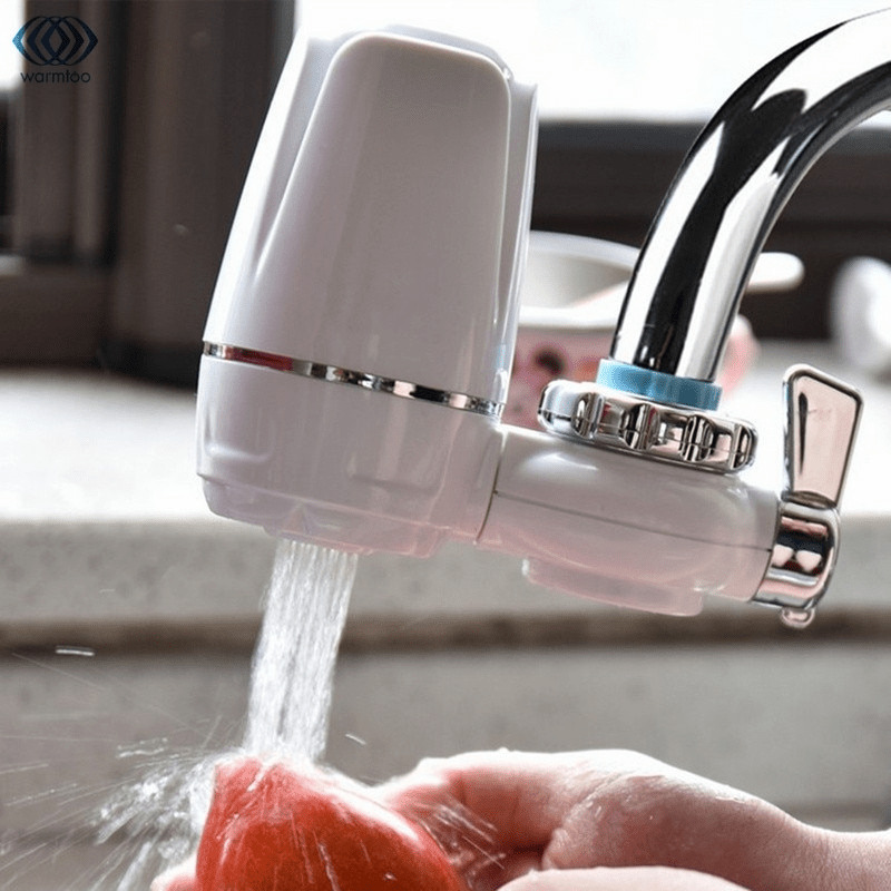 Commercial Kitchen Tap - เครื่องกรองน้ำประปาแบบติดตั้งกับก๊อกน้ำในครัว 1 ชิ้น พร้อมไส้กรองเซรามิกแบบล้างทำความสะอาดได้ ช่วยกรองสนิมและแบคทีเรีย