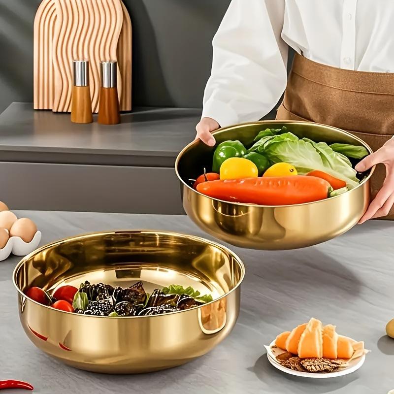 Commercial Kitchen Equipment List - ชามผสมสแตนเลสแบบใหม่พร้อมฝาปิด ทนทาน ป้องกันสนิม สำหรับทำขนม พาสต้า และสลัด