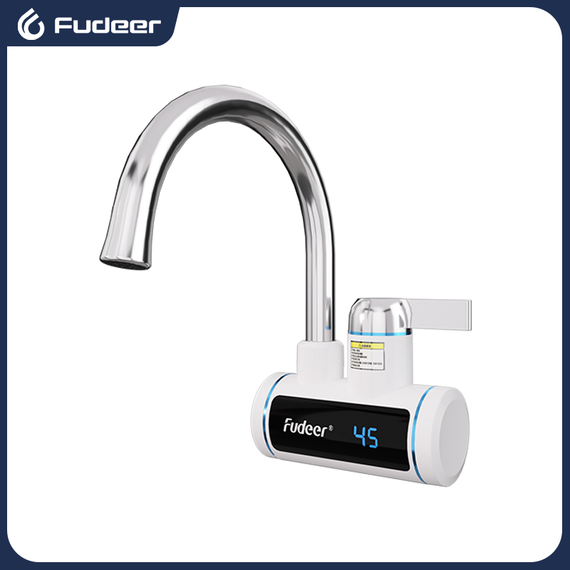 Commercial Kitchen Faucets - เครื่องทำน้ำอุ่นไฟฟ้า Fudeer 220V ก๊อกน้ำในครัวแบบไม่ใช้ถัง ให้ความร้อนทันที ก๊อกน้ำร้อนไหล