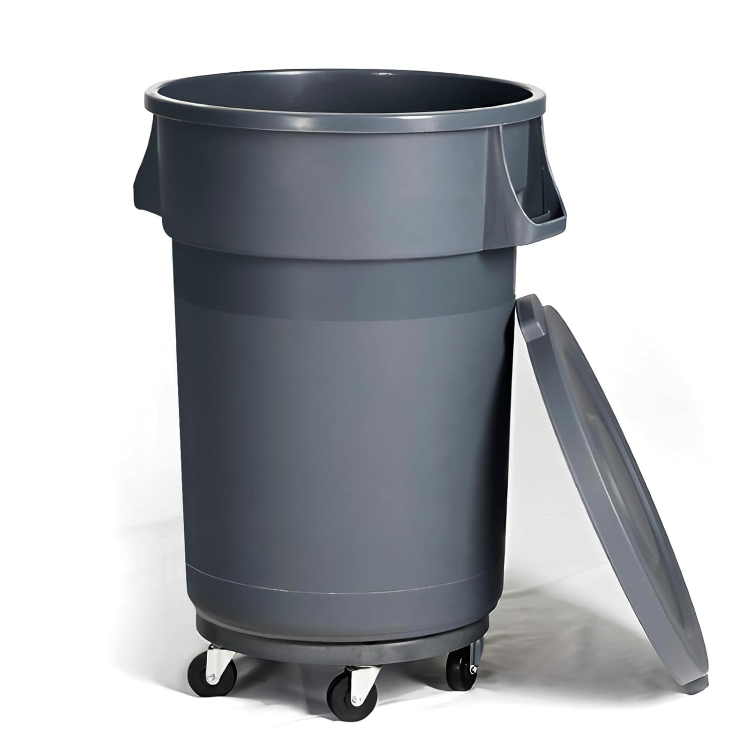 Commercial Kitchen Bin - ถังขยะกลางแจ้งขนาด 32 แกลลอน แบบหนาพิเศษ สำหรับใช้งานเชิงพาณิชย์ พร้อมฝาปิดและล้อหมุน