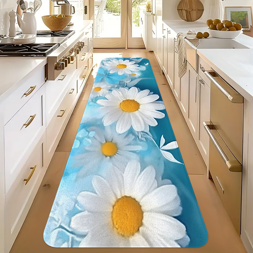 พรมปูพื้นห้องครัวลายดอกเดซี่สี - Commercial Kitchen Background บทวิจารณ์และราคา