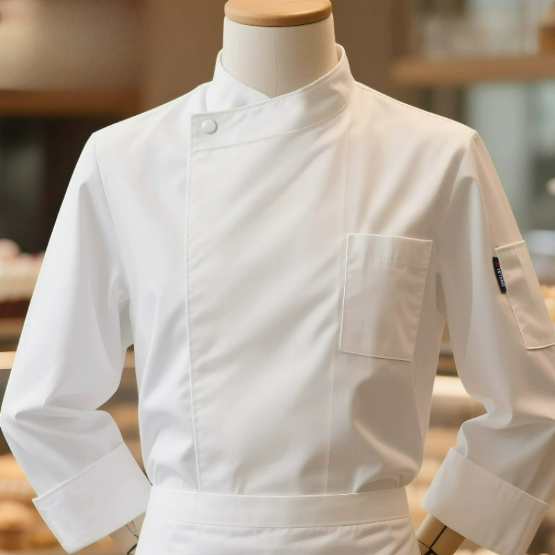 เสื้อเชฟแขนสั้น/แขนยาว สีพื้น  - Commercial Kitchen Services บทวิจารณ์และราคา