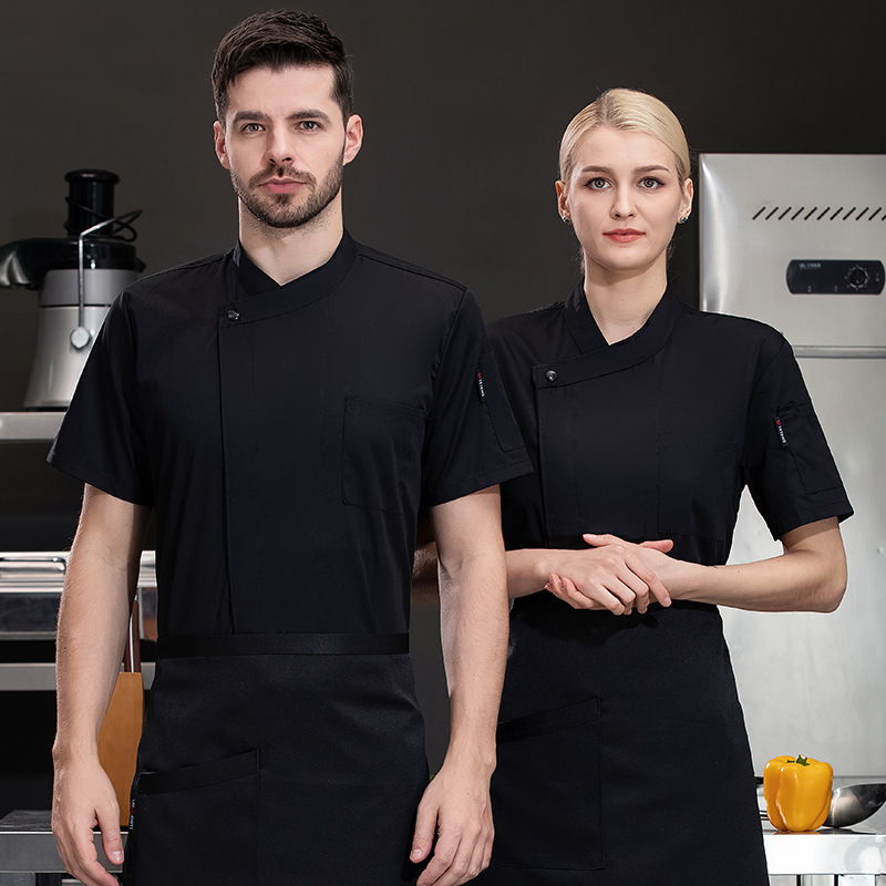 เสื้อเชฟแขนสั้น/แขนยาว สีพื้น  - Commercial Kitchen Services บทวิจารณ์และราคา