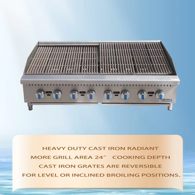 เตาย่างแก๊สสำหรับบาร์บีคิวขนาด - Commercial Kitchen Parts & Service บทวิจารณ์และราคา