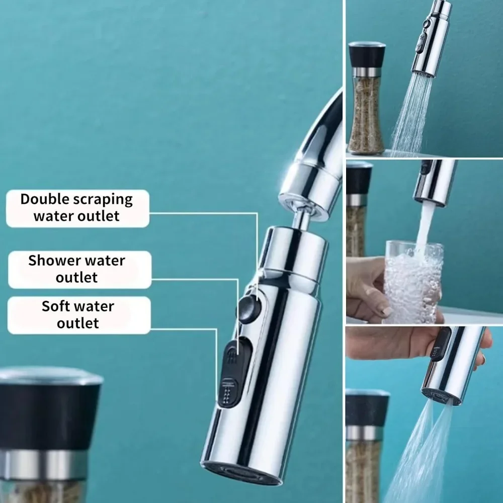 1 PC 3 IN1 ยืดหยุ่นก๊อกน้ําห้อ - Commercial Kitchen Faucets บทวิจารณ์และราคา