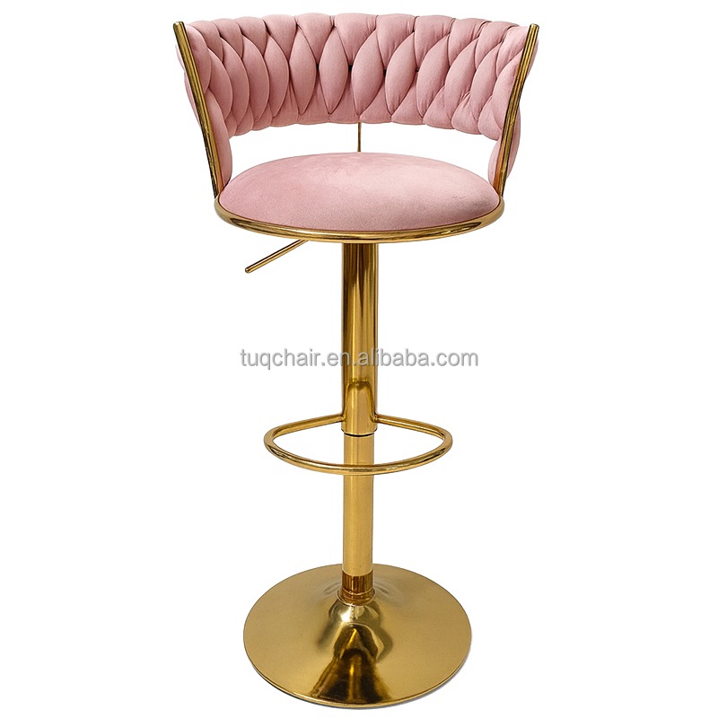 เก้าอี้บาร์ทรงกลมกำมะหยี่สีชมพ - Commercial Kitchen And Bar บทวิจารณ์และราคา