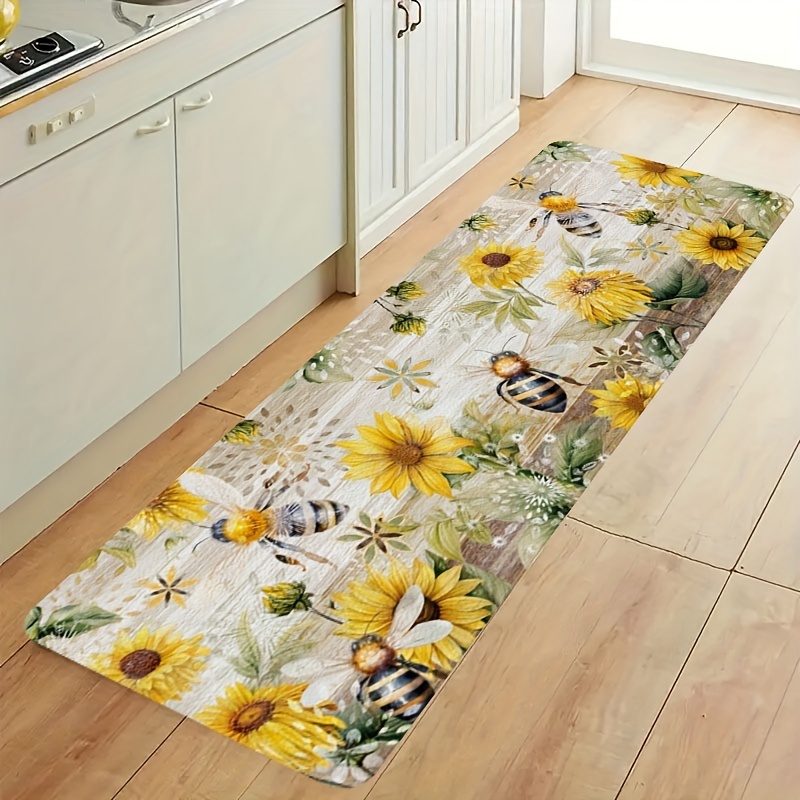 พรมปูพื้นลายดอกทานตะวันสีน้ำแล - Commercial Kitchen Background บทวิจารณ์และราคา