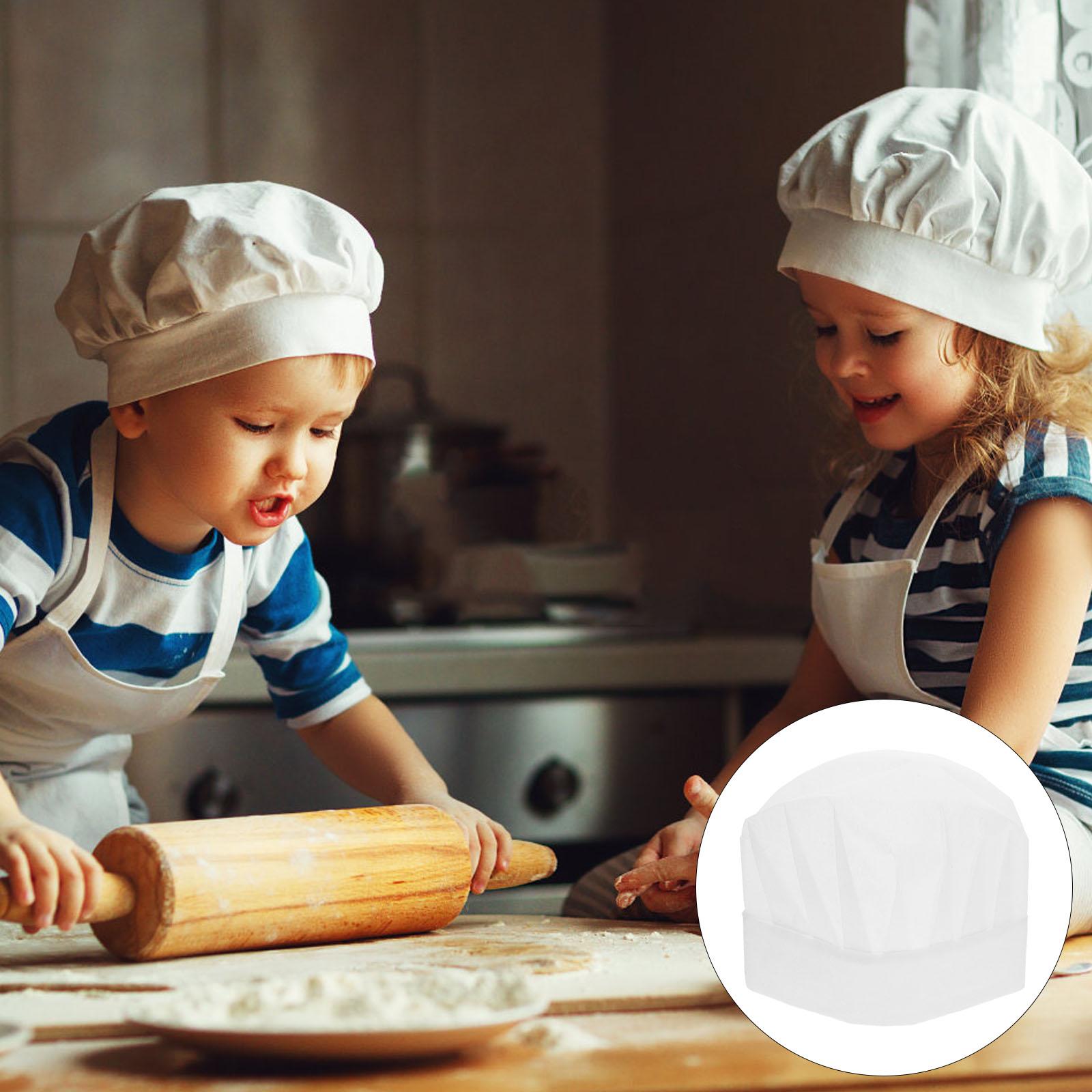 20 ชิ้นเด็กทิ้งหมวกเชฟน้ําหนัก - Commercial Kitchen Services บทวิจารณ์และราคา