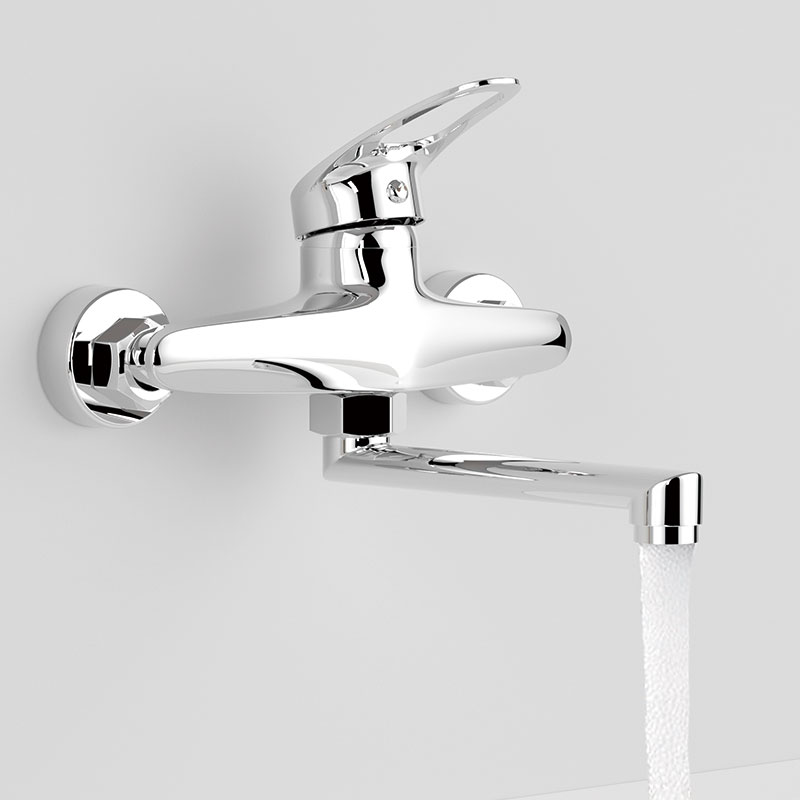 ก๊อกน้ําห้องครัวผสมติดผนังเดี่ - Commercial Kitchen Faucets บทวิจารณ์และราคา