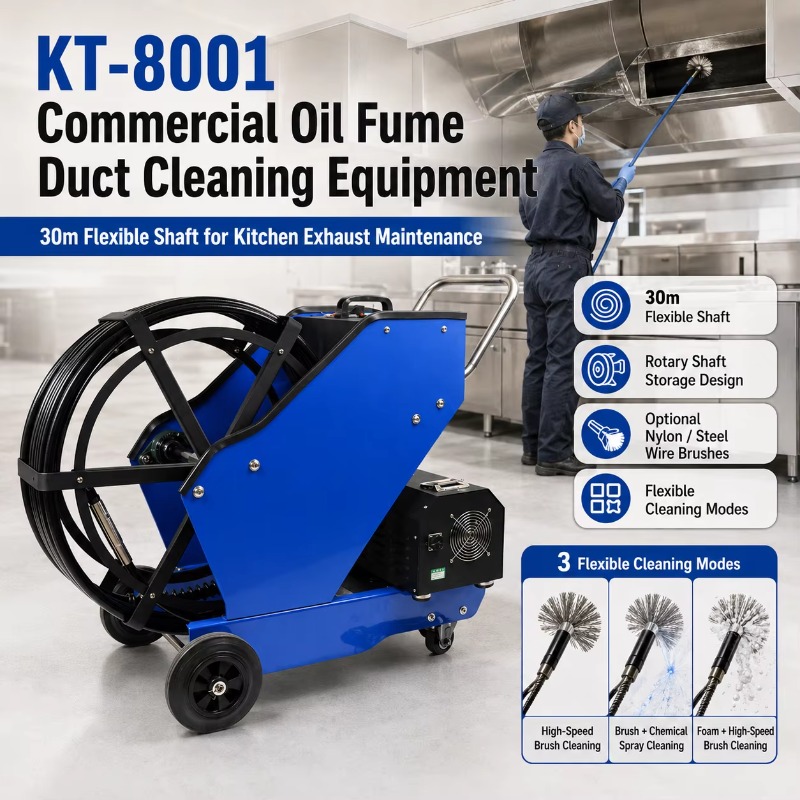KT-8001 อุปกรณ์ทำความสะอาดท่อด - Commercial Kitchen Exhaust Cleaning บทวิจารณ์และราคา