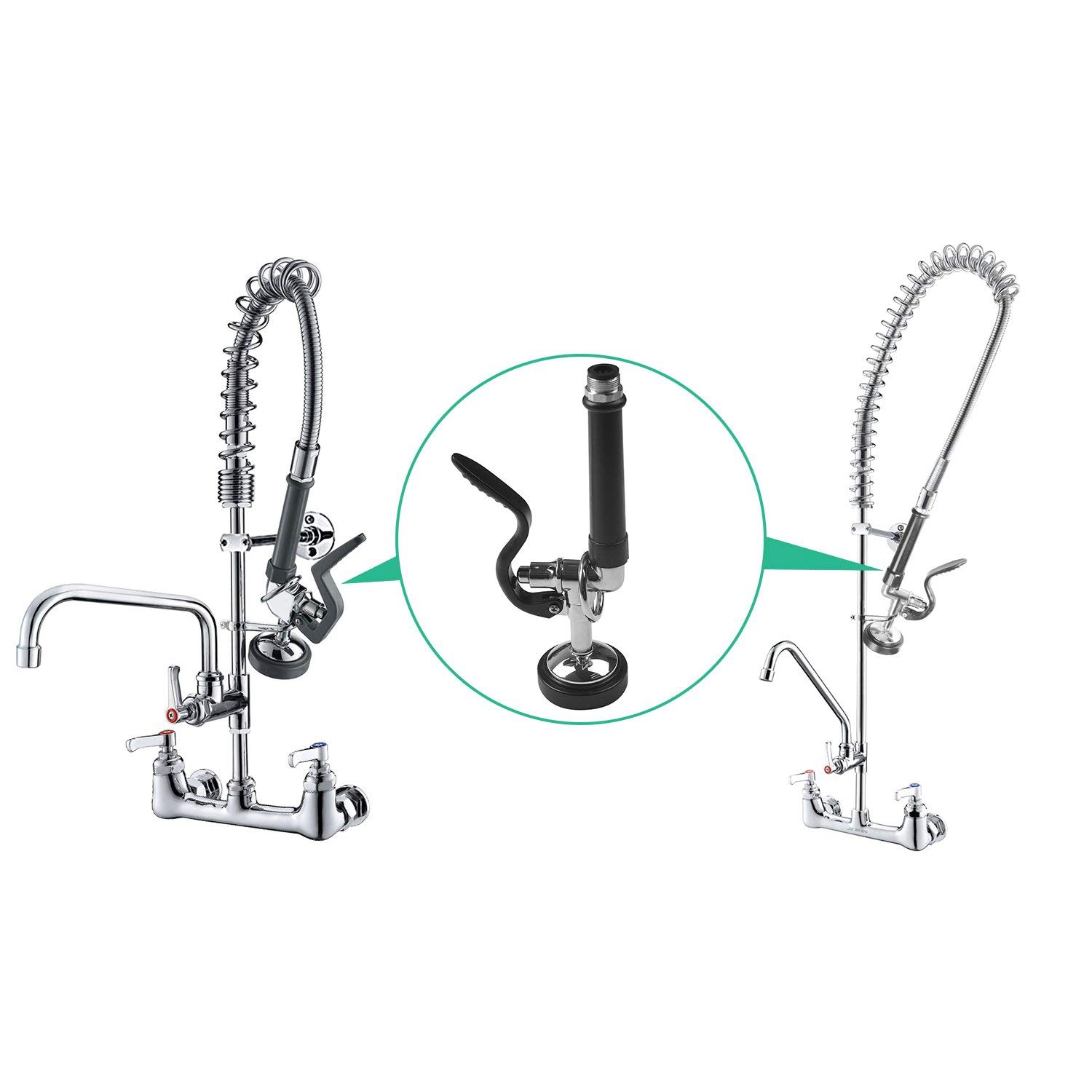 ในสต็อก Pre Rinse Sprayer ก๊อก - Commercial Kitchen Faucets บทวิจารณ์และราคา