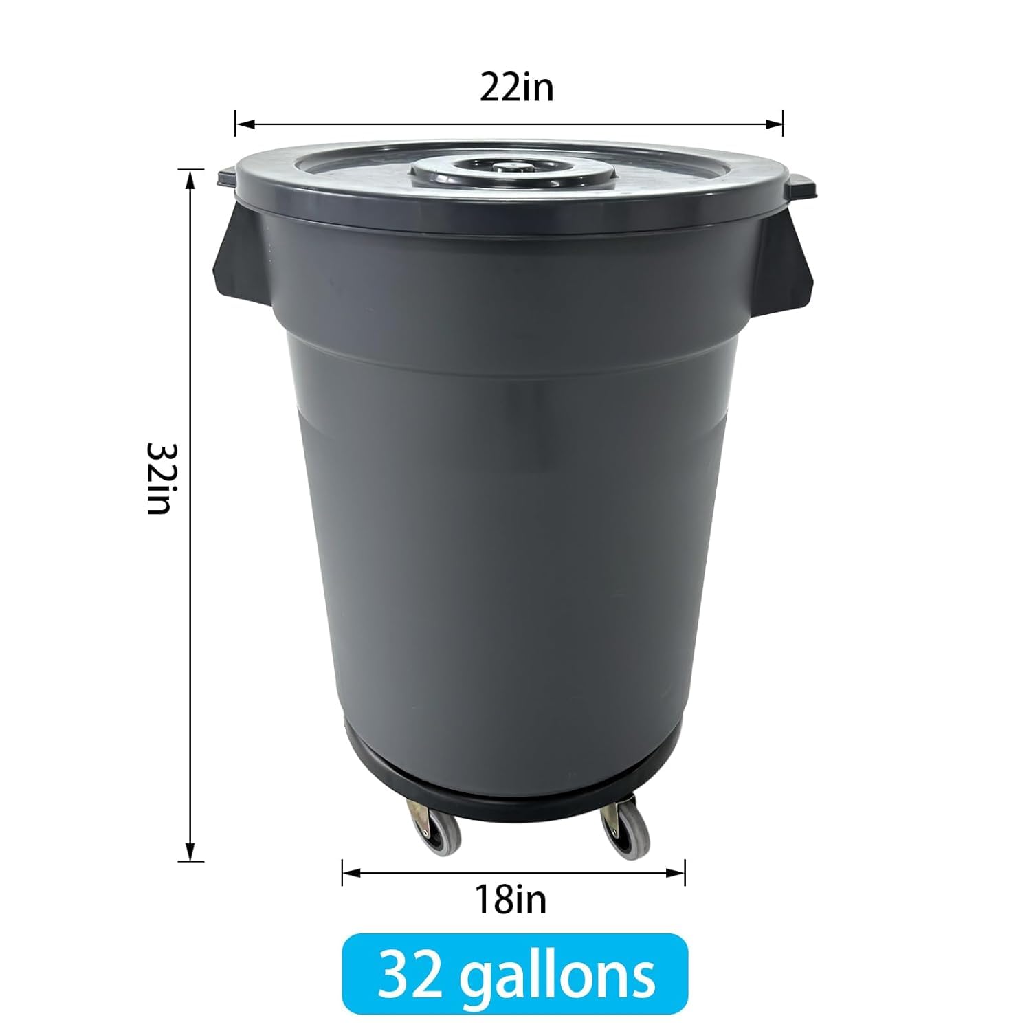 ถังขยะกลางแจ้งขนาด 32 แกลลอน แ - Commercial Kitchen Bin บทวิจารณ์และราคา