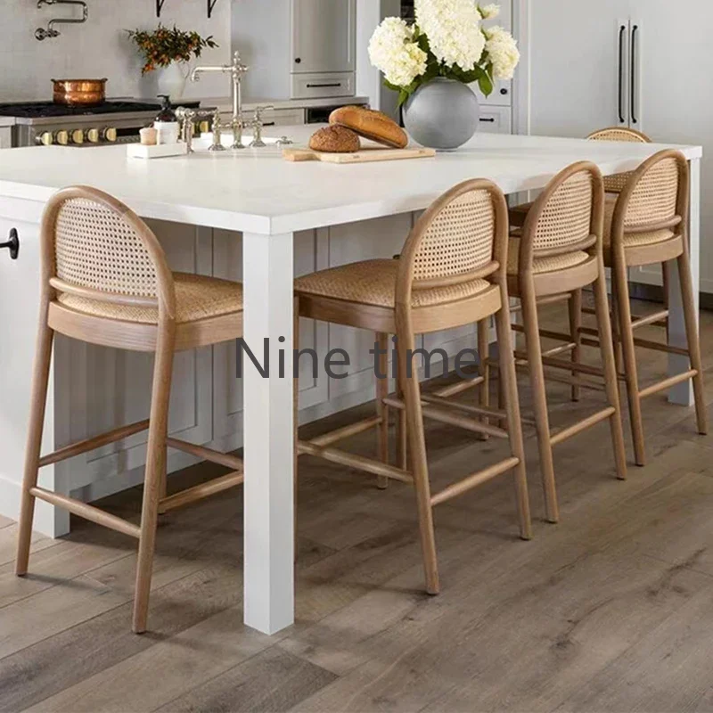 เก้าอี้บาร์ครัวไม้จริงหวายดีไซ - Commercial Kitchen And Bar บทวิจารณ์และราคา