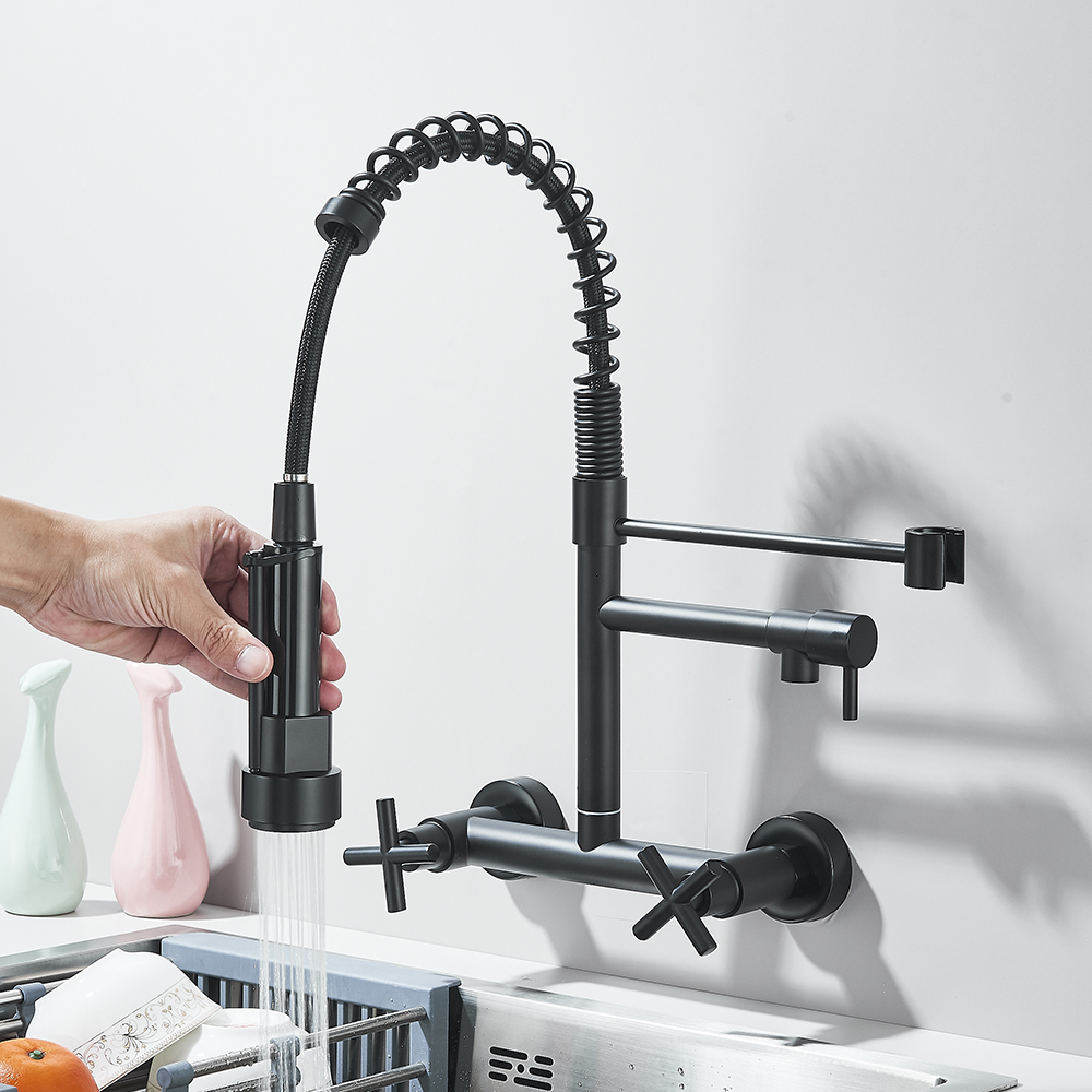 ก๊อกน้ําห้องครัวสีดํา 360 หมุน - Commercial Kitchen Faucets บทวิจารณ์และราคา